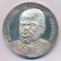 Kanada 1973. "Mindszenty József" peremen jelzett, számozott Ag emlékérem "000074" (51mm) T:AU (PP) patina Canada 1973. "Jos. Card. Mindszenty Primas : Hungariae / Mille Annos Christiani Duce Primo Rege Sancto Stephano Hungari" on the edge hallmarked, numbered commemorative medallion "000074" (51mm) C:AU (PP) patina