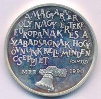 Bognár György (1944-) 1990. &quot;MÉE Budapest / Nagy Imre a magyar nép mártírja&quot; Ag emlékérem (35,89g/0.835/42,5mm) T:PP Adamo BP32