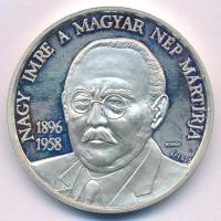 Bognár György (1944-) 1990. "MÉE Budapest / Nagy Imre a magyar nép mártírja" Ag emlékérem ...