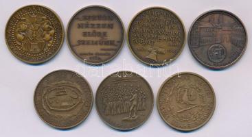 7xklf bronz éremből álló tétel, közte: Bognár György (1944-) 1990. "MÉE Budapest / Nagy Imre a ...