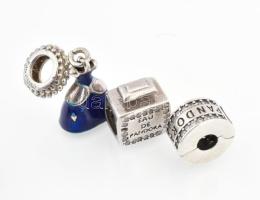 Ezüst(Ag) 5 db charm Pandora jelzéssel, bruttó: 11 g