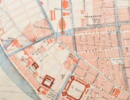 Buda Pest térképe. A Kör és Sugár út terve a Közmunka Tanács megállapitása szerint. - (Durch den Bau...