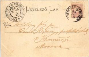 1899 (Vorläufer) Trencsénteplic, Trencianske Teplice; 1. sz. tükörfürdő, kerékpáros. Gansel Lipót ki...