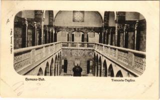 1898 (Vorläufer) Trencsénteplic, Trencianske Teplice; Hamans-Bad / Hammam fürdő / spa, bath, interior (EM)