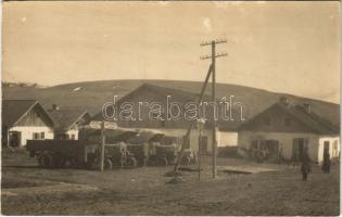 Első világháborús osztrák-magyar katonai teherautók a galíciai fronton Blotnia, Brzezany, Kragla és Wierzbów környékén a mai Ukrajnában / WWI K.u.k. Austro-Hungarian military trucks in the Galician front near Bolotnya, Berezhany and Verbiv (Ukraine). photo