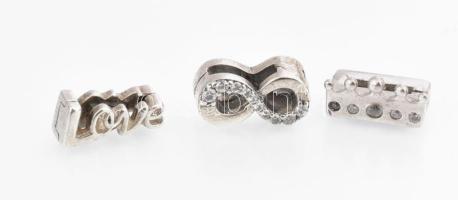 Ezüst(Ag) charm, 5 db, Pandora jelzéssel, bruttó. 8,9 g