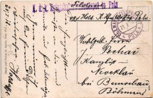 1918 Pola, Pula; K.u.K. Kriegsmarine Marine-Kasino / Osztrák-magyar haditengerészeti kaszinó / Austr...