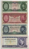 8db-os vegyes forint bankjegy tétel, közte 1949. 10Ft + 100Ft + 1957. 10Ft + 100Ft + 1960. 10Ft + 10...