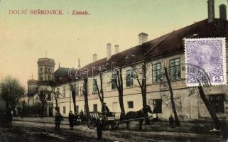 Dolní Berkovice castle with ad of Vladimir Fric