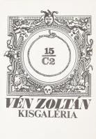 Vén Zoltán: Kisgaléria. (15 db jelzett rézkarc, mappában). Bp., é.n., &quot;KBK&quot; Grafikagyűjtő és Művelődési Egyesület, 15 t. Kiadói papírmappában, jó állapotban, 21x14,5 cm. Számozott (004./150) példány.