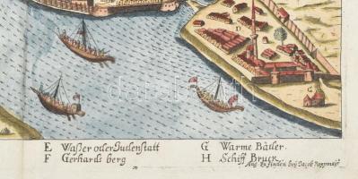 1685 Jacob Koppmayer: Buda, Pest és a Margit sziget (Szt András sziget) rézmetszetű látképe. A látké...