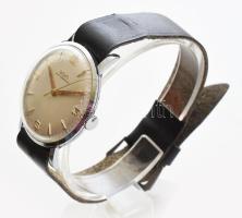 Doxa Anti-Magnetic férfi karóra, karccal, bőr szíjjal, működik, számlap d: 30 mm