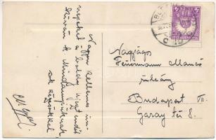 1927 Várpalota, zsinagóga belseje, héber szöveg - dombornyomott (fa)