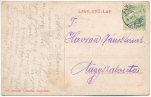 1915 Nagymihály, Michalovce; Izraelita templom, zsinagóga. Freireich T. kiadása / synagogue (ázott s...