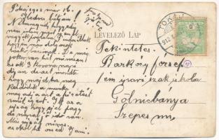 1912 Tokaj, Izraelita templom, zsinagóga belső. Gestetner Adolf kiadása (EB)