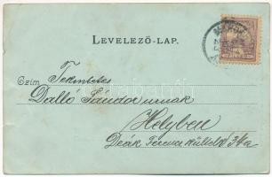 1901 Szatmárnémeti, Satu Mare; Várdomb utcai zsinagóga este. Reizer János kiadása / synagogue at nig...