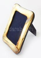 Ezüst(Ag) rátétes képkeret, kopásnyomokkal, belső méret: 12,5×8 cm, külső méret: 18×14 cm