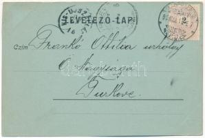 1899 (Vorläufer) Nagyvárad, Oradea; Körös részlet, zsinagóga. Pauker Dániel kiadása / Cris riverside...