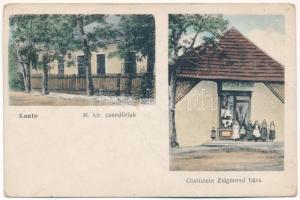 1917 Lontó, Lontov (Ipolyszakállos, Sakálos, Ipelsky Sokolec); M. kir. csendőrlak, Glattstein Zsigmond háza és üzlete / gendarme villa, shop (fa)