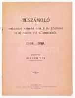 Gelléri Mór: Beszámoló az Országos Magyar Kiállítási Központ első három évi működéséről. 1908-1910. Előterjeszti - - ügyvezető főtitkár. Bp., 1911, Europa, 41+3 p. Kiadói papírkötés.