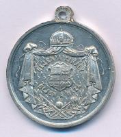 1867. "A Buda-Pesti koronázás emlékéül 1867 / Éljen a király éljen a haza" ezüstözött ón e...