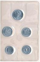 1984. 2f-20Ft (10xklf) forgalmi sor drapp színű "Magyar Népköztársaság" műbőrtokban T:UNC ...