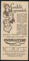 cca 1930 Ovomaltine tápszer, gyártja: Dr. Wander számolócédula