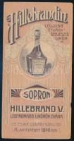 cca 1920 Hillebrandin likőr, Sopron, Hillebrand V. Likőrgyára számolócédula