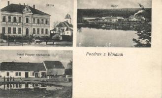 Volduchy with school and the shop of Josef Pepper