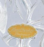 Haas & Czjek Budapest Holló díszítéses levélnehezék. Öntött, savmaratott üveg. Címkével jelzett,...