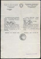 1944 Bp., a Svájci Követség által kiállított menlevél (Schutzpass) magyar állampolgár részére, 1944 okt. 23., korabeli fénymásolat./ Schutzpass issued by the Swiss Embassy in Budapest to a Hungarian citizen. Contemporary copy.