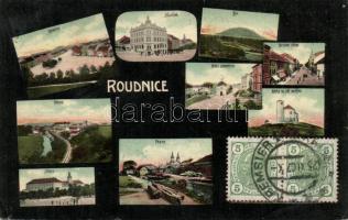 Roudnice with savings bank, and Hus street