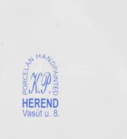 Herend Porcelán kosár kínáló. Jelzett, kis kopással, 18x11,5x13 cm