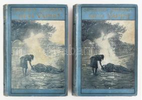 Sienkiewicz Henrik: Quo vadis? I-II. köt. Történeti regény Nero császár korából. Ford.: Szekrényi Lajos. Bp., 1903, Fordító,(Stephaneum-ny.), 311 p. + 13 t.; 305+1 p. +16 t. Második kiadás. Kiadói illusztrált egészvászon kötés, Gottermayer-kötés, festett lapélekkel, kopott borítóval, kissé laza fűzéssel, egy-két lapszéli szakadással, az I. kötetből kijáró elülső szennylappal, a II. kötetben az elülső szennylap hiányzik, a címlap szakadt.