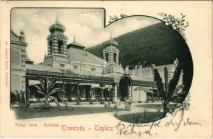 1901 Trencsénteplic, Trencianske Teplice; Gyógyterem. Gansel Lipót 46. / Kursalon / spa. Art Nouveau, floral