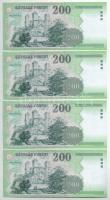 2006. 200Ft (4x) sorszámkövetők "FB 7284871 - FB 7284874" T:UNC 
Adamo F53A