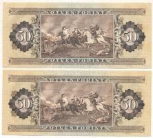 1986. 50Ft (2x) egyugrásos sorszámkövetők "D 457 011938" és "D 457 011940" T:AU
...