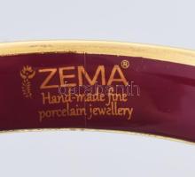 Zema porcelán karkötő. Jelzett, hibátlan, d: 8,5 cm