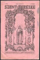 1928 Szent Terézke Rózsakertje. I. évf. 1. füzet. 1928. május 17. Bp., 1928, Kármelita rendház ("Élet"-ny.), 24 p. Kiadói tűzött papírkötés, kissé sérült borítóval, lapszéli foltokkal.