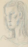 Korniss Dezső (1908-1984): Fej, 1930 körül. Ceruza, papír, jelzés nélkül. Reprodukálva: Kolozsváry M...