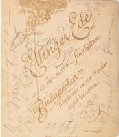 cca 1895 Mikszáth Kálmán fiaival. eredeti fotó Ellinger Ede műterméből, körbevágva 9x10,5 cm