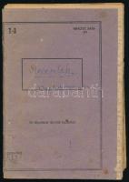 cca 1950-60 régi kézzel írt receptes füzet számos édesség, sütemény és torta recepttel