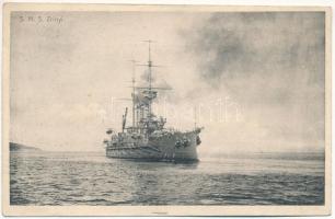 1913 SMS Zrínyi az Osztrák-Magyar Haditengerészet Radetzky-osztályú pre-dreadnought csatahajója / K.u.K. Kriegsmarine / SMS Zrínyi Austro-Hungarian Navy Radetzky-class pre-dreadnought battleship. Phot. A. Beer