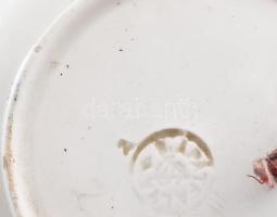 cca 19. sz. vége, Apátfalva dísztál, Mariska felirattal, jelzett, kopással, repedésvonallal, d: 22,5...