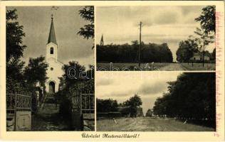 1945 Mesterszállás (Mezőtúr), templom, utca (EK)