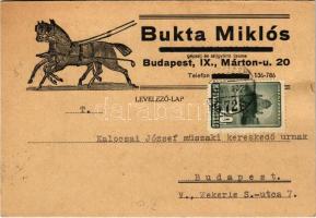 1947 Bukta Miklós gépszíj és szíjgyártó üzeme reklám. Budapest, Márton u. 20.