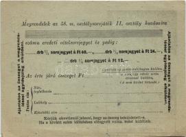 Török A. és Társa Bankház rt. legnagyobb osztálysorsjegyüzlet reklám. Budapest, Szervita tér 3. (EK)