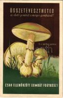 Ez a gyilkos galóca. Összetévesztheted az ehető gombát a mérges gombával! Csak ellenőrzött gombát fogyassz! / Hungarian edible mushrooms propaganda advertisement (EK)