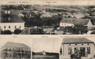 Tvorihráz with forester lodge and the bakery shop of Jisef Hofstätter