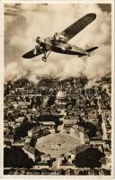 Det Danske Luftfartselskab A/S. Fokker over Amalienborg / Dán OY-DIG repülőgép / Danish aircraft